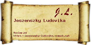 Jeszenszky Ludovika névjegykártya